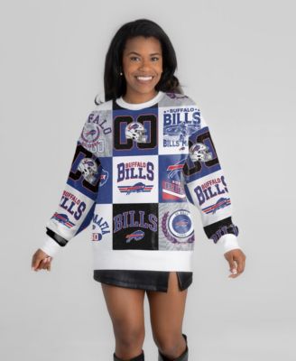 Women's White Buffalo Bills Highlight Reel Repeat Premium Fleece Sweatshirt