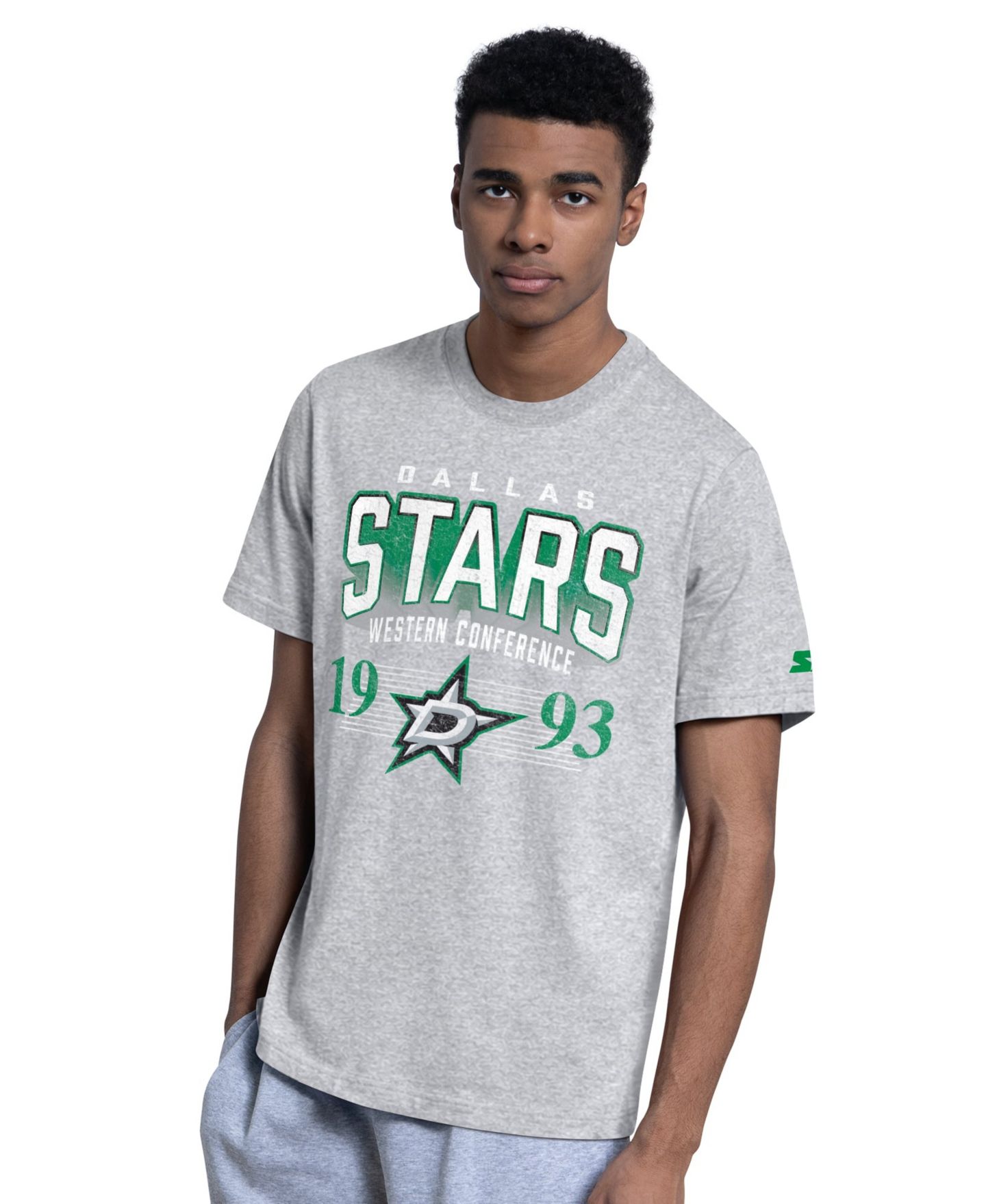 Мужские футболки Starter Kelly Green/Heather Gray Dallas Stars T-Shirt Set, 2 Pack — фото 2