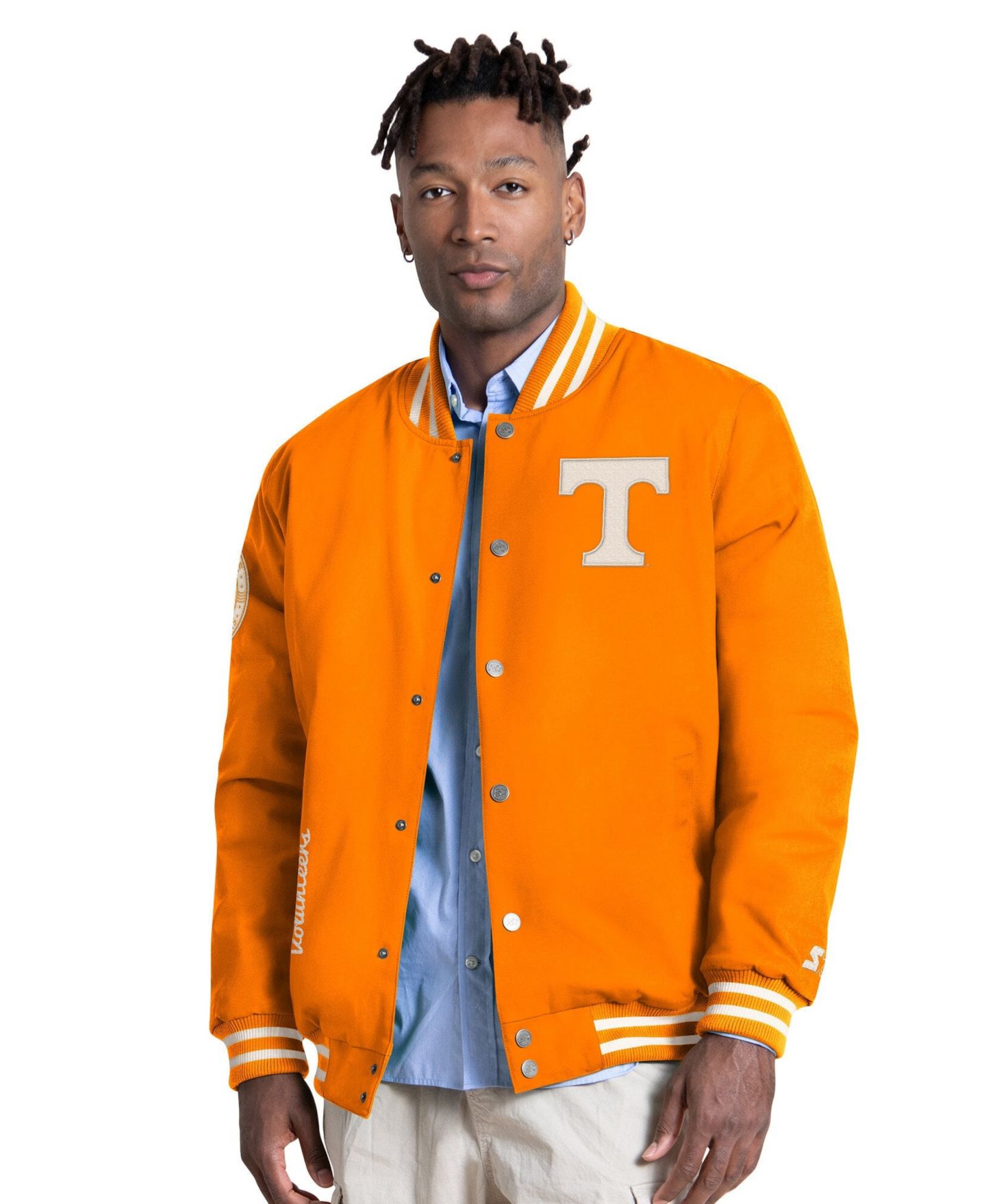 Мужская куртка Starter Tennessee Orange Tennessee Volunteers Spectator Varsity Full Snap — фото 1