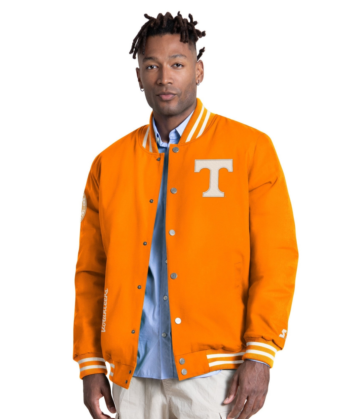 Starter Men's Tennessee Orange Volunteers Spectator Varsity Full Snap Jacket