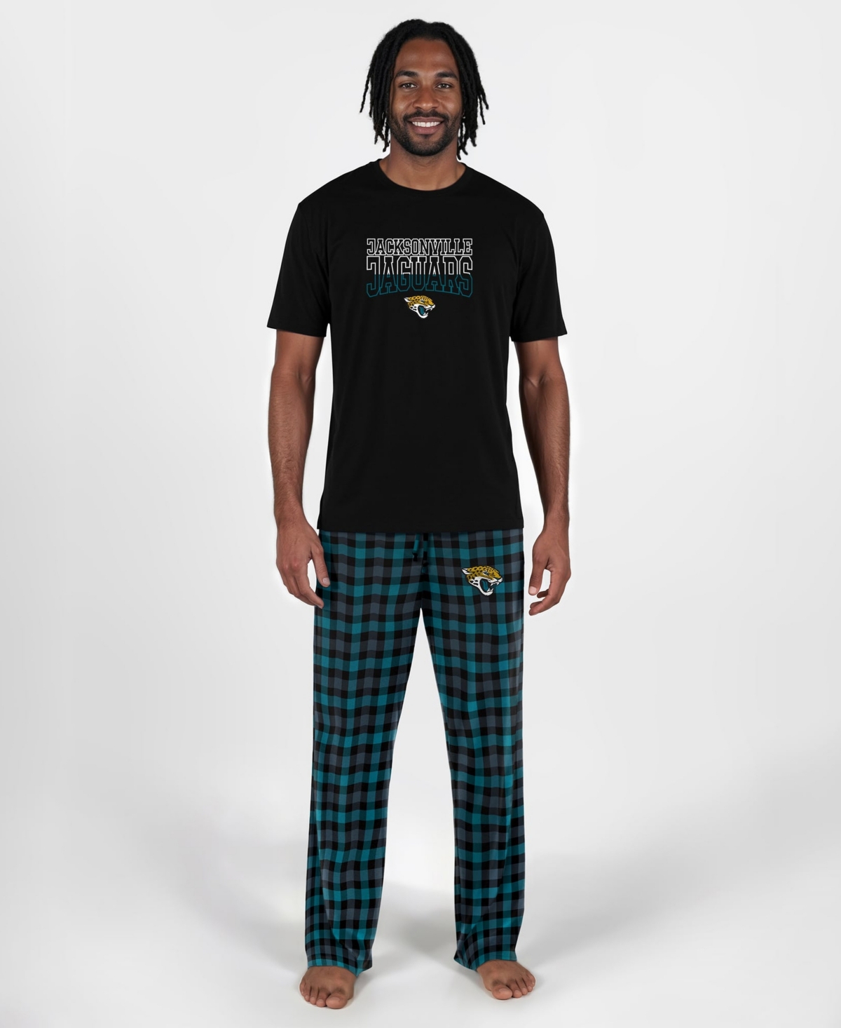 Concepts Sport Men's Black Jacksonville Jaguars Highland Sleep Set