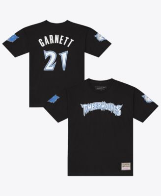Men's Kevin Garnett Black Minnesota Timberwolves Hardwood Classics Name Number Classic T-Shirt