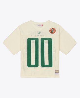 Men's Cream Boston Celtics Hardwood Classics Retro Roots Short-Sleeves Jersey