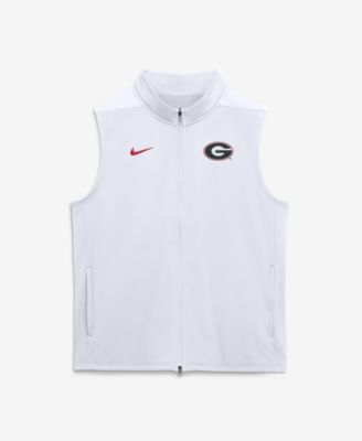 Men's White Georgia Bulldogs Primetime Victory Therma-FIT Full-Zip Vest