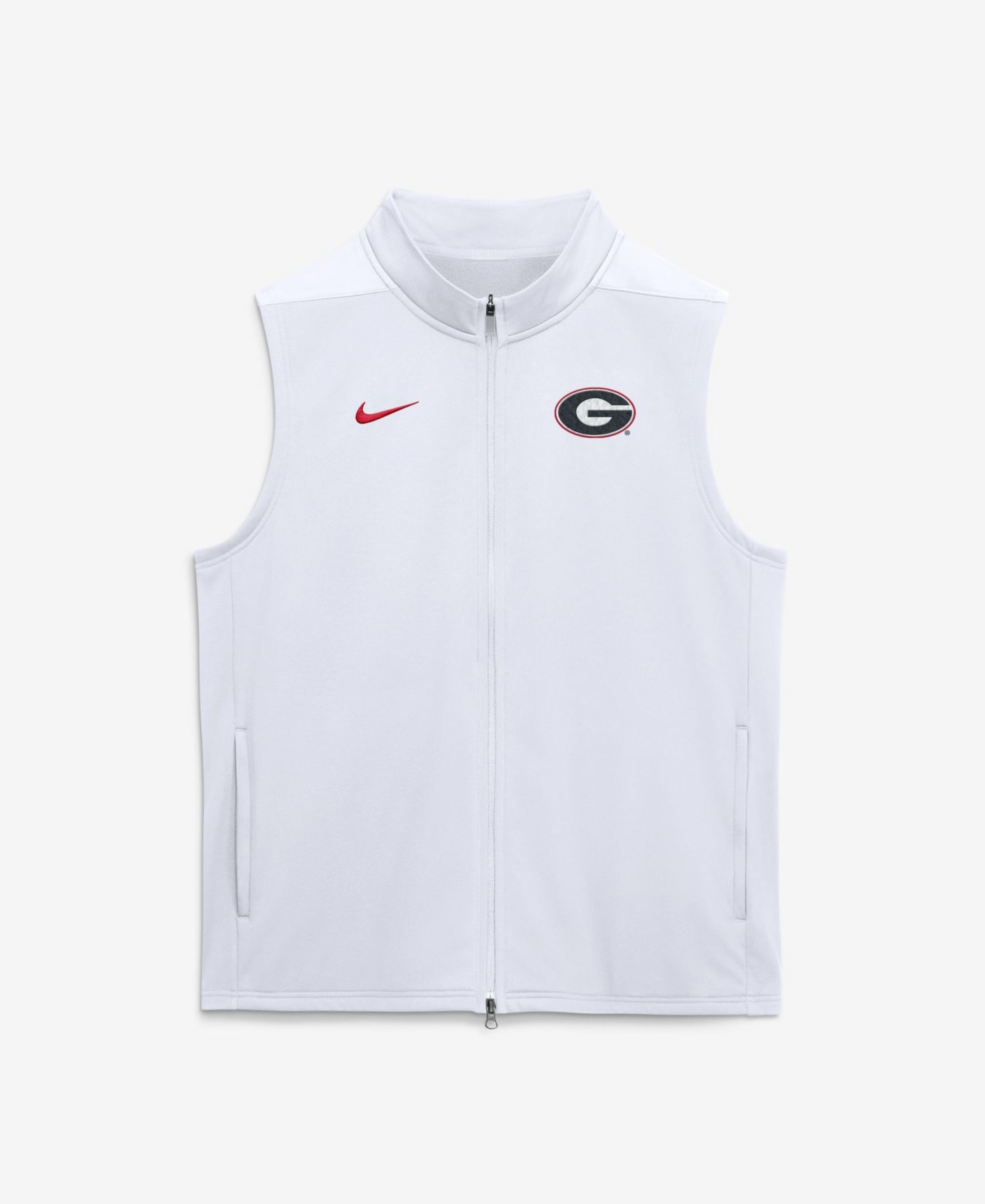 Мужской жилет Nike White Georgia Bulldogs Primetime Victory Therma-FIT Full-Zip Vest — фото 1