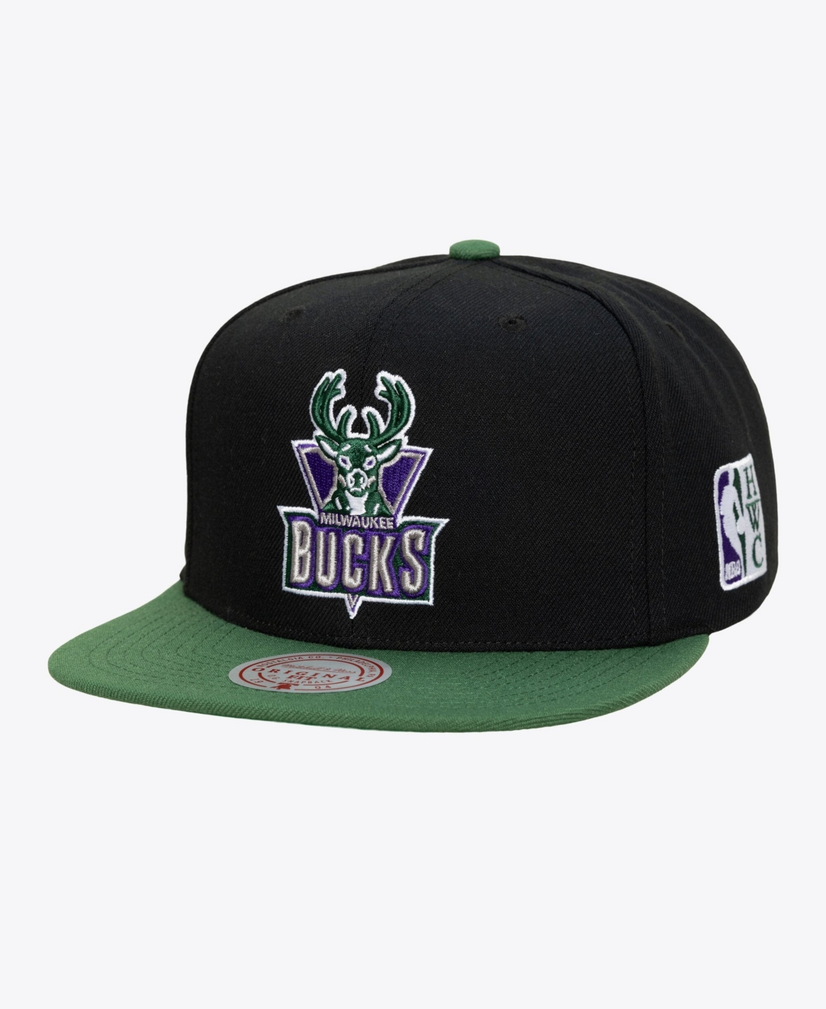 Mitchell & Ness Men's Black Milwaukee Bucks Hardwood Classics Legendary Home Snapback Hat