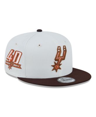 Men's White San Antonio Spurs Pumpkin Spice 9FIFTY Snapback Hat