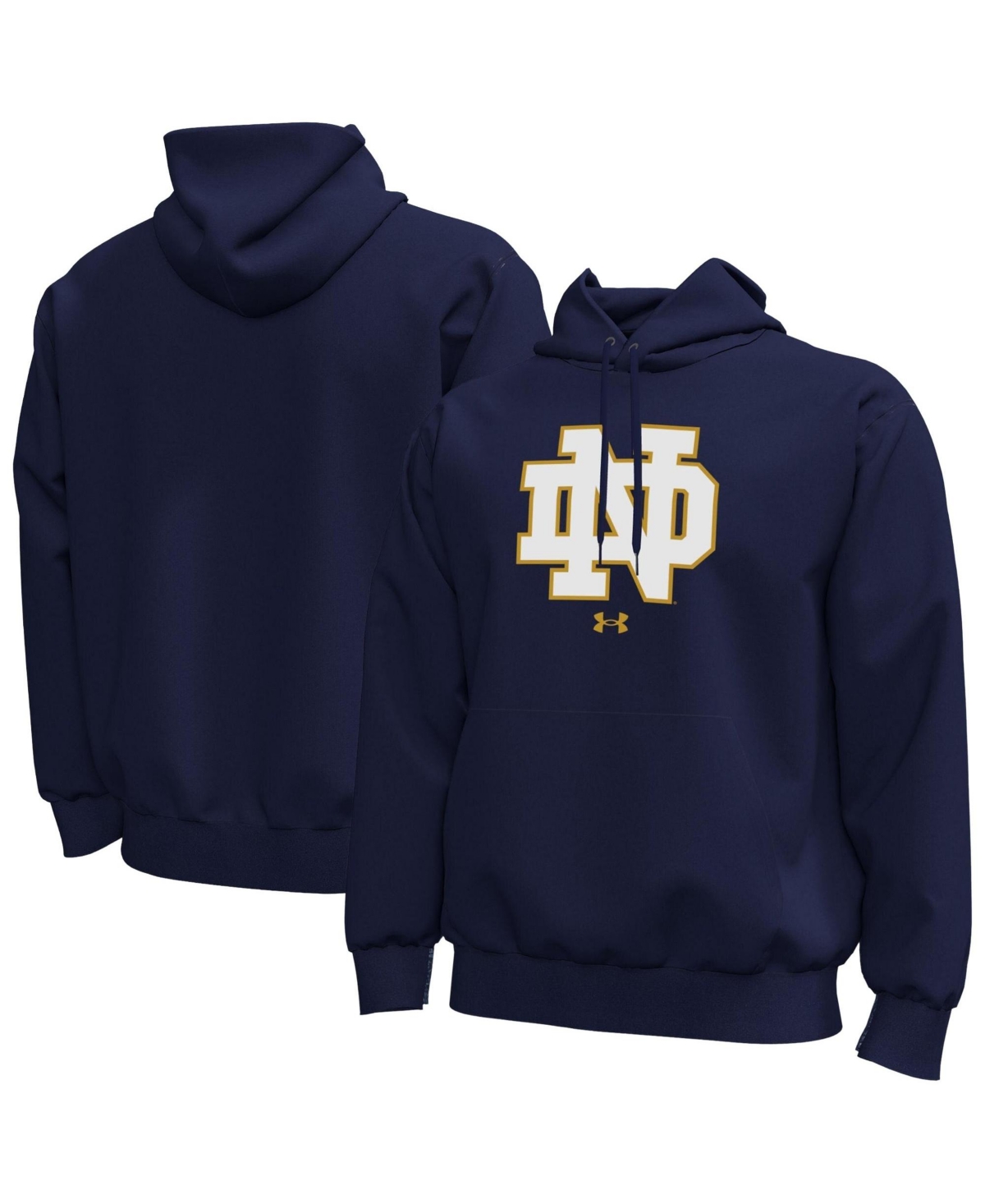 Under Armour Men's Navy Notre Dame Fighting Irish Core Icon Fleece Pullover Hoodie
