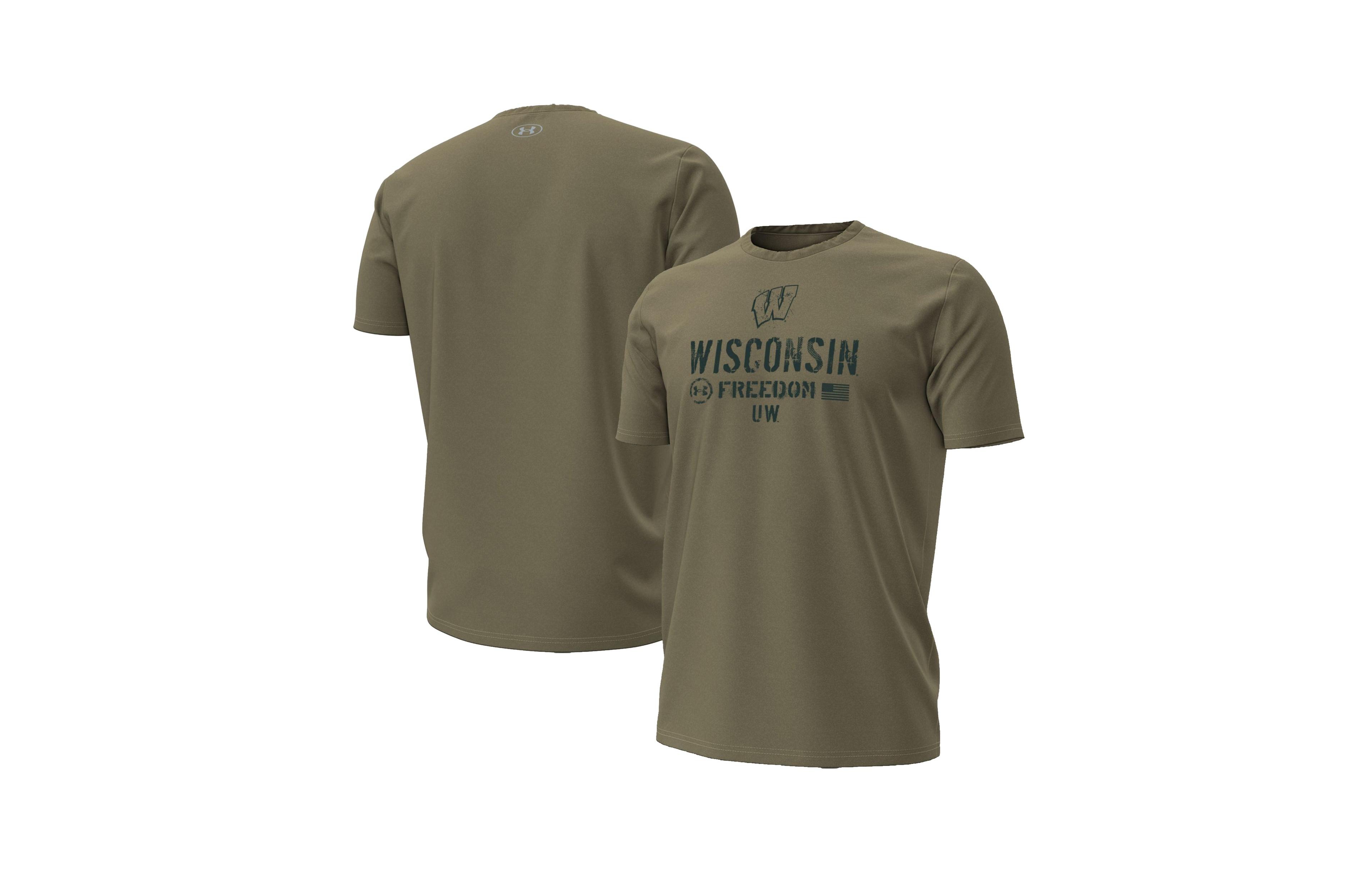 Under Armour Men's Tan Wisconsin Badgers 2026 Freedom Collection T-Shirt