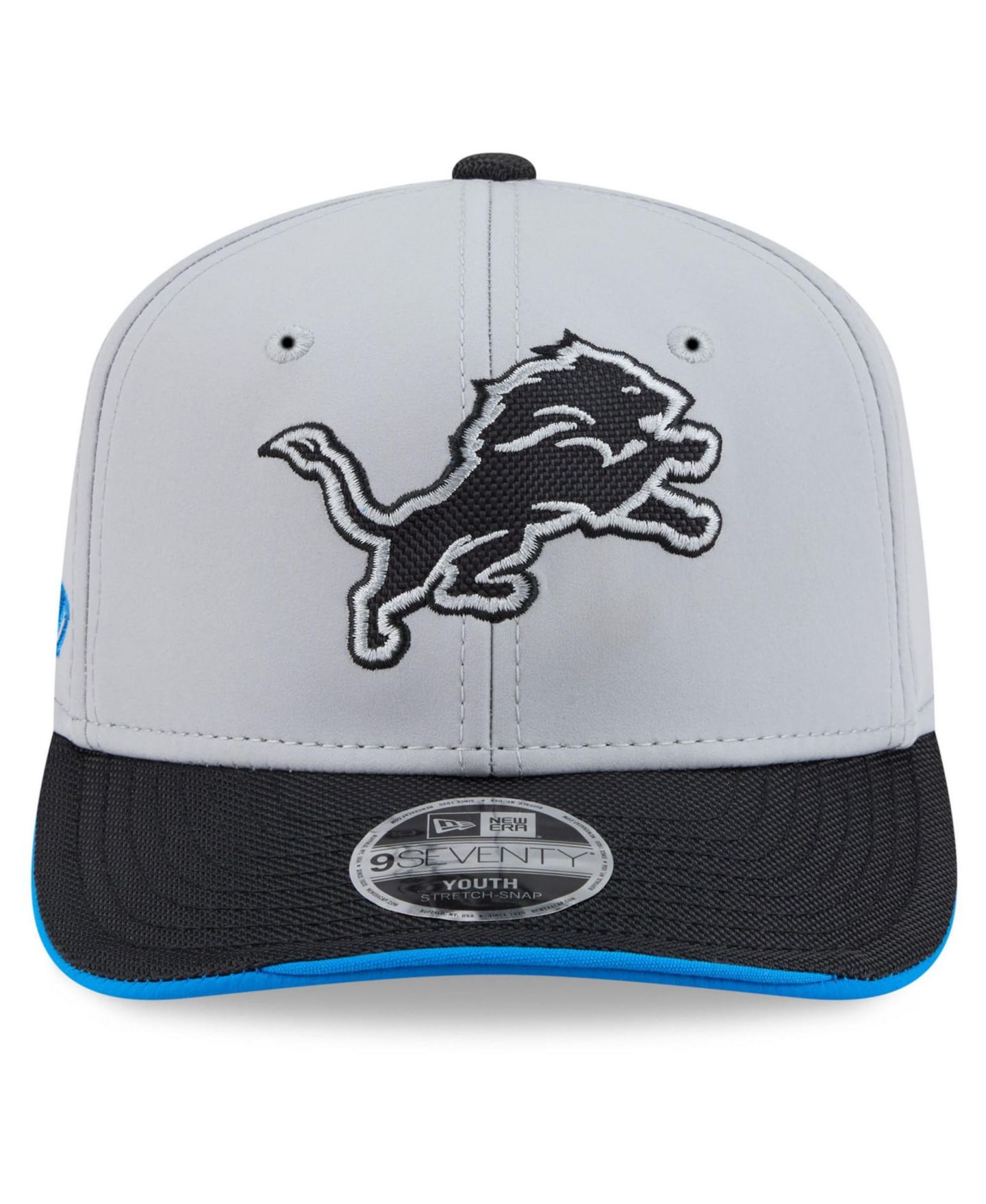Детская кепка New Era Silver Detroit Lions 2026 Rivalries Collection 9SEVENTY Adjustable Hat — фото 2