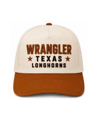Men's and Women's x Wrangler Cream/Texas Orange Texas Longhorns Starred Adjustable Hat