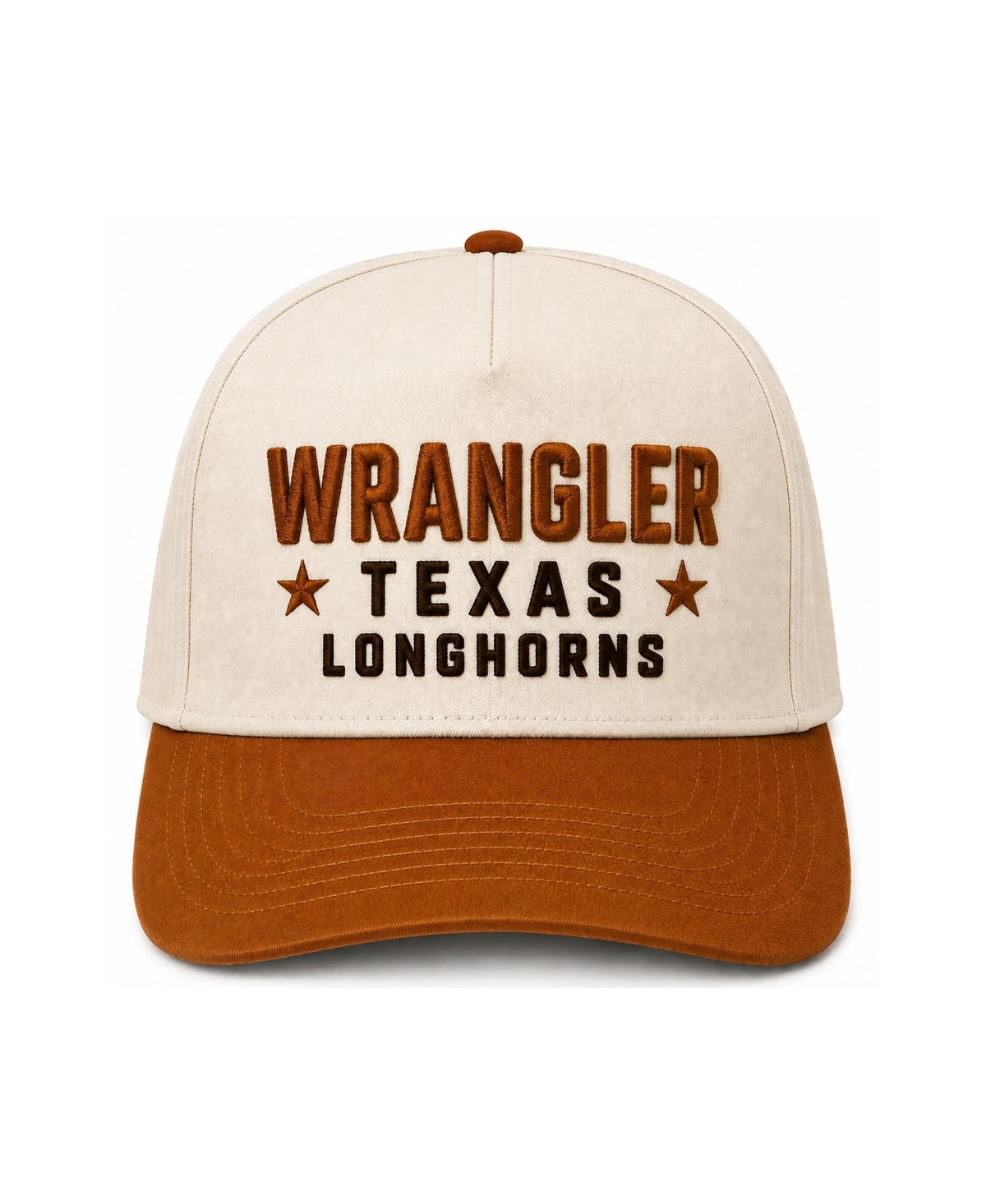 Cap X Men's and Women's x Wrangler Cream/Texas Orange Texas Longhorns Starred Adjustable Hat