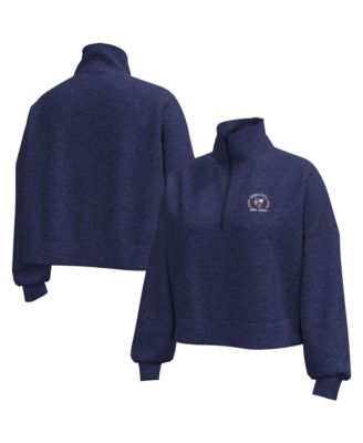 Women's Heather Navy Georgia Tech Yellow Jackets Icon Fleece Half-Zip Jacket