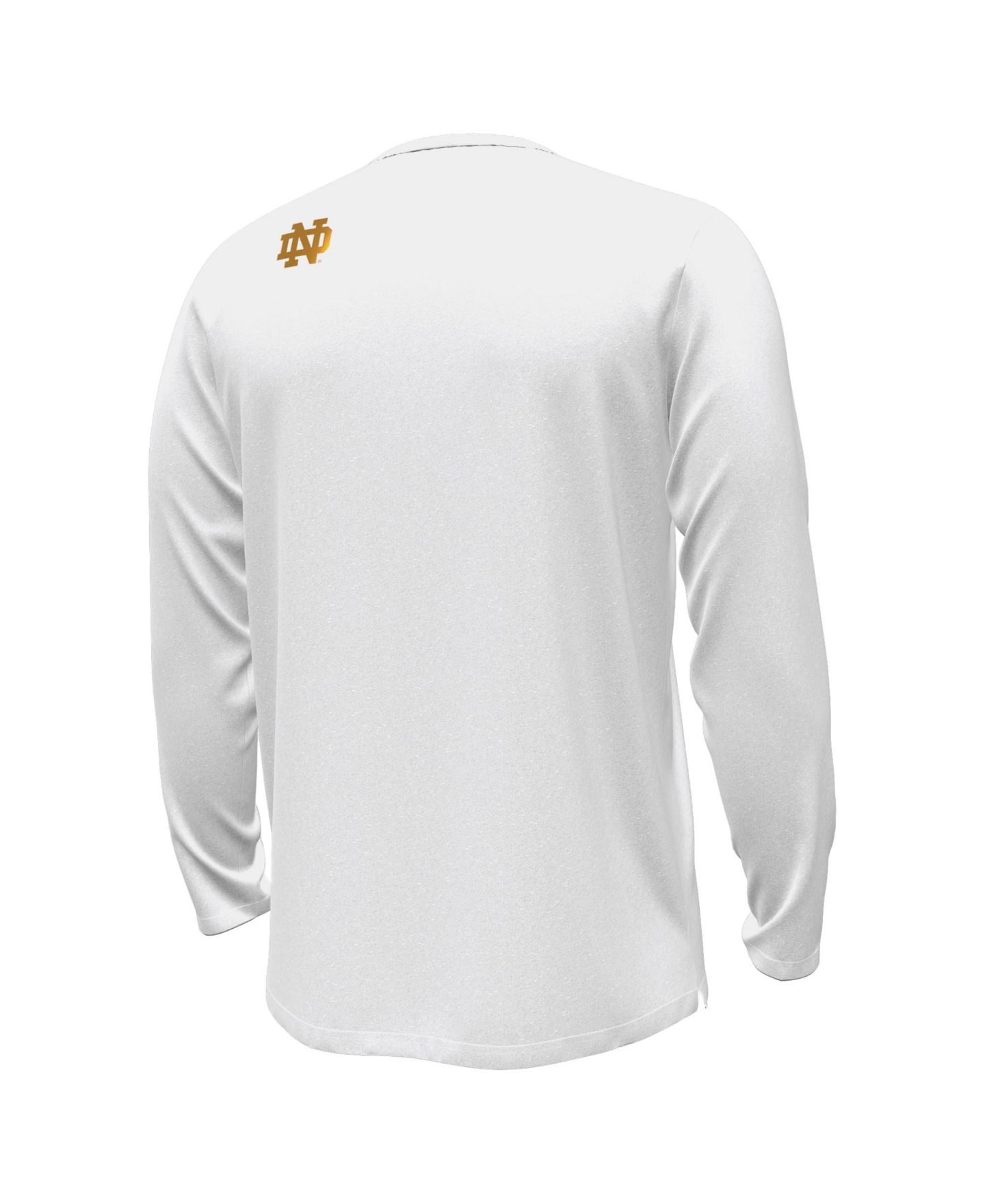 Мужская футболка Under Armour White Notre Dame Fighting Irish 2026 Shamrock Series Icon Vanish Long-Sleeves — фото 3