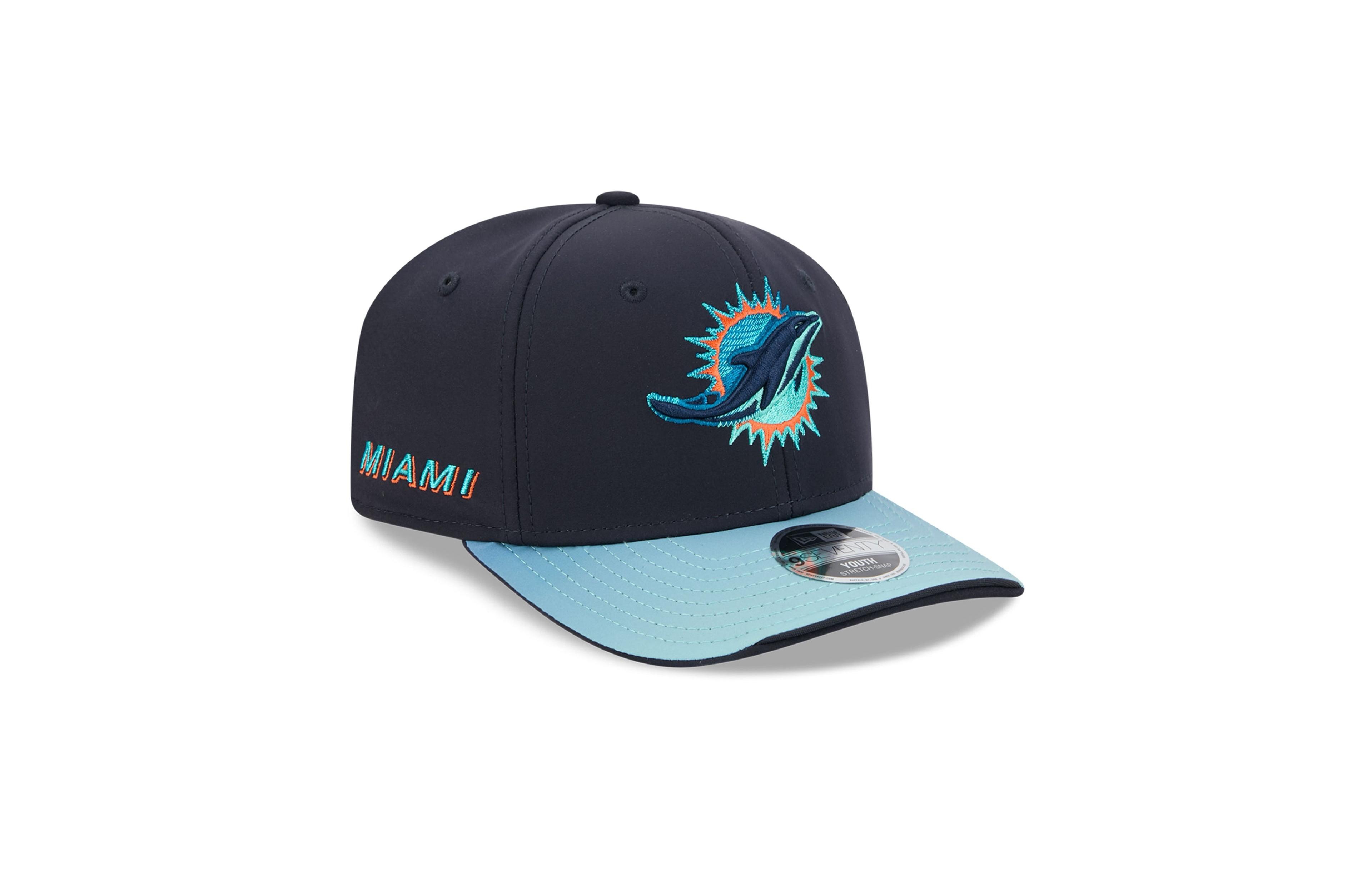 New Era Big Boys' and Girls' Navy Miami Dolphins Rivalries Collection 9SEVENTY Adjustable Hat