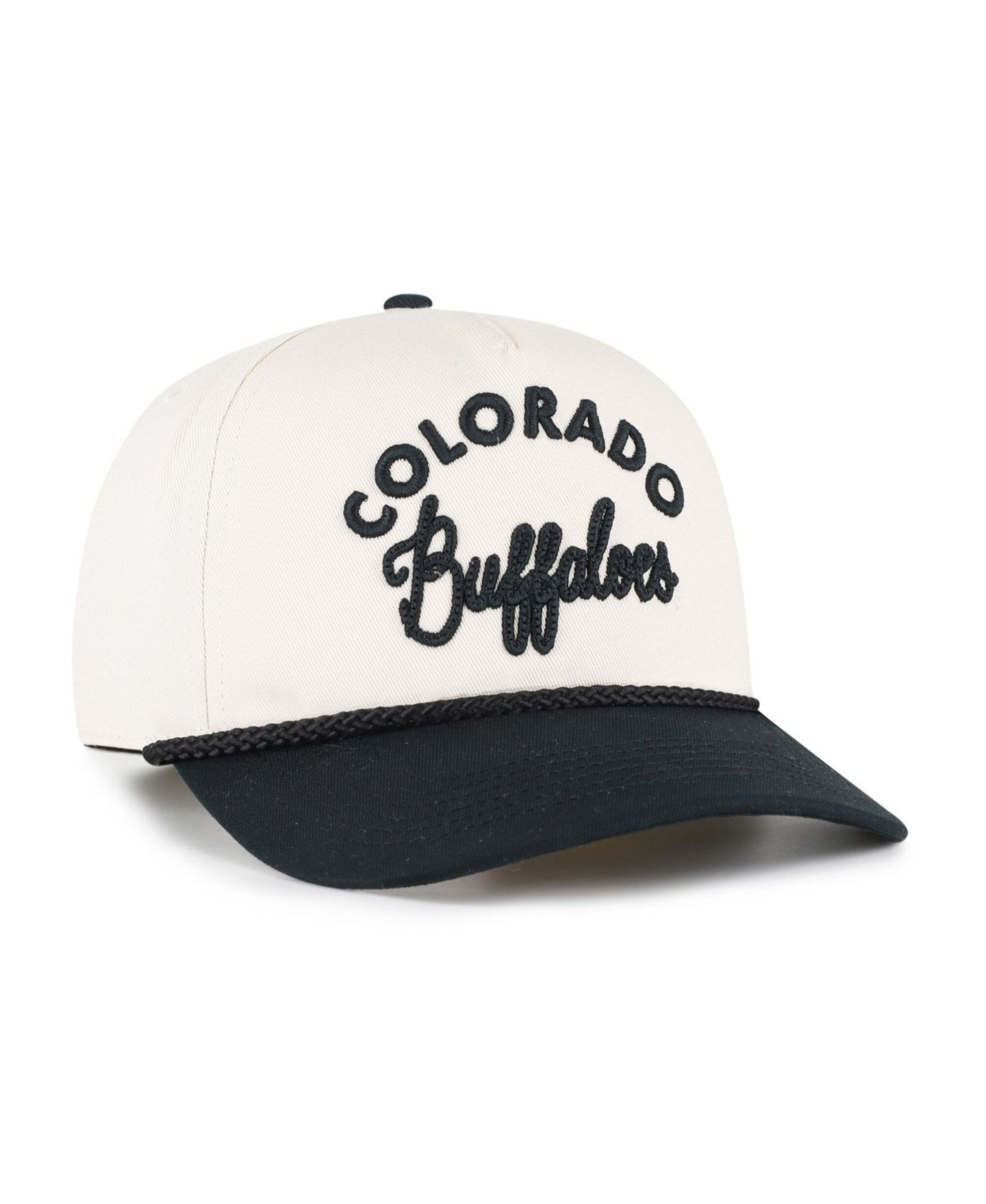 Женская кепка '47 Brand Cream/Black Colorado Buffaloes Rope Script Hitch Adjustable Hat — фото 2