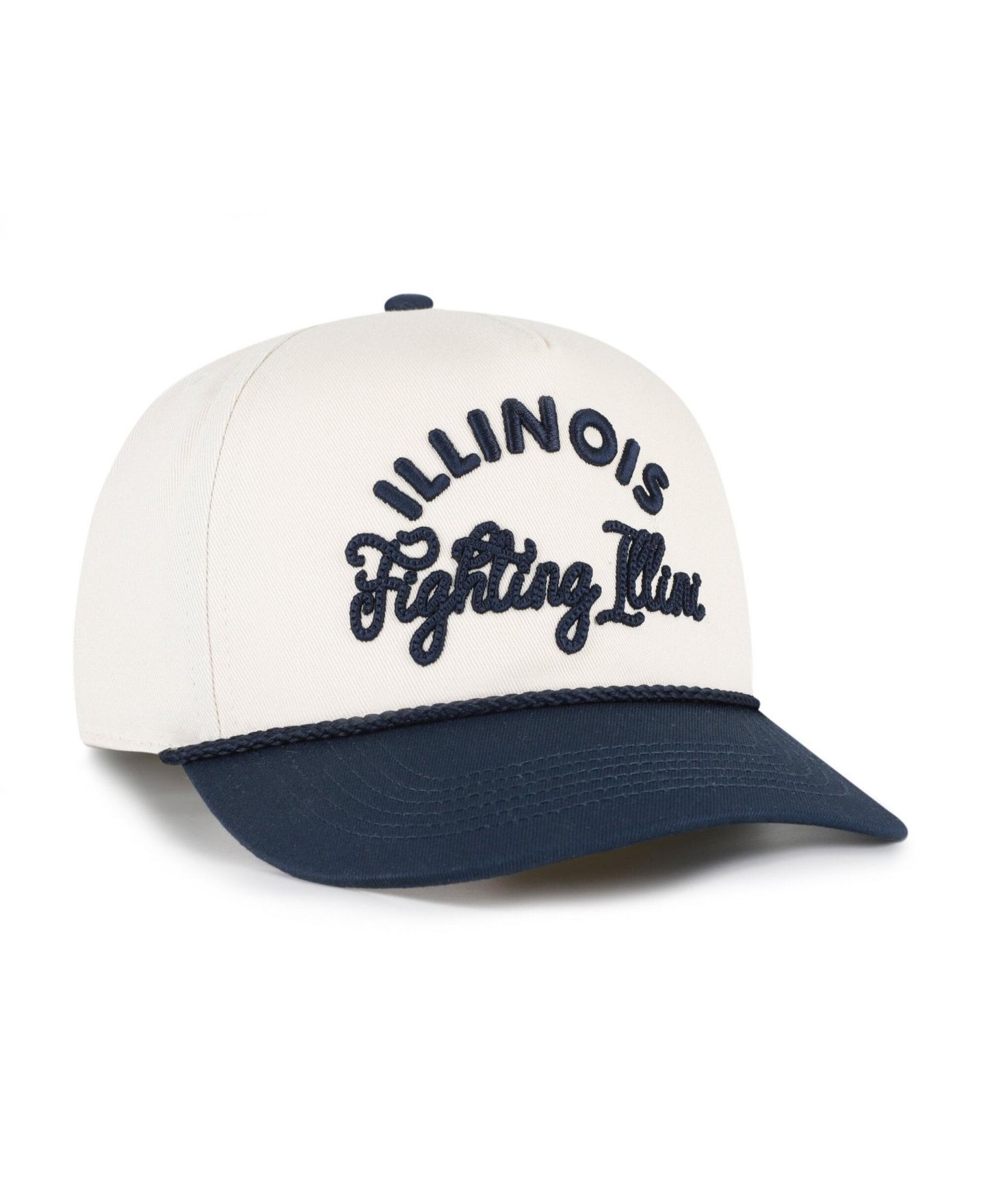 Женская кепка '47 Brand Cream/Navy Illinois Fighting Illini Rope Script Hitch Adjustable Hat — фото 2