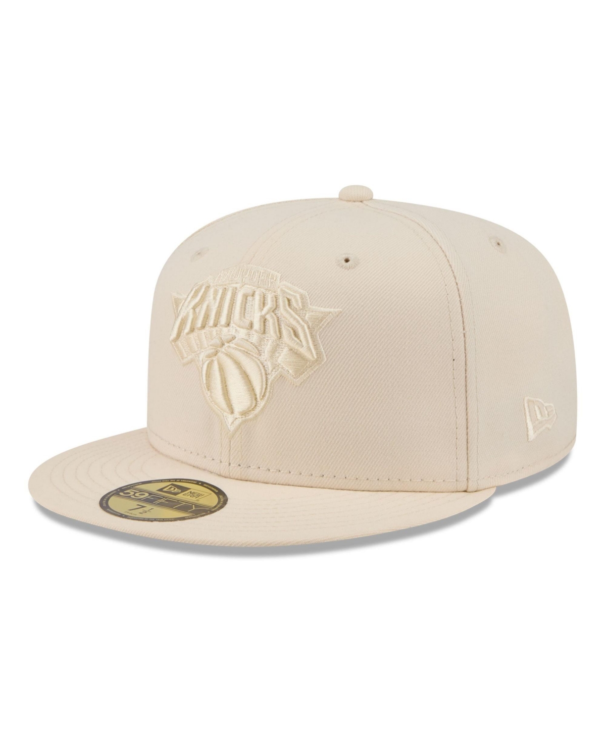 New Era Men's Cream York Knicks Color Pack 59FIFTY Fitted Hat