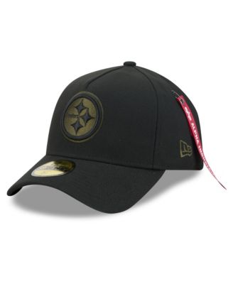 Men's Black Pittsburgh Steelers A-Frame 59FORTY Fitted Hat