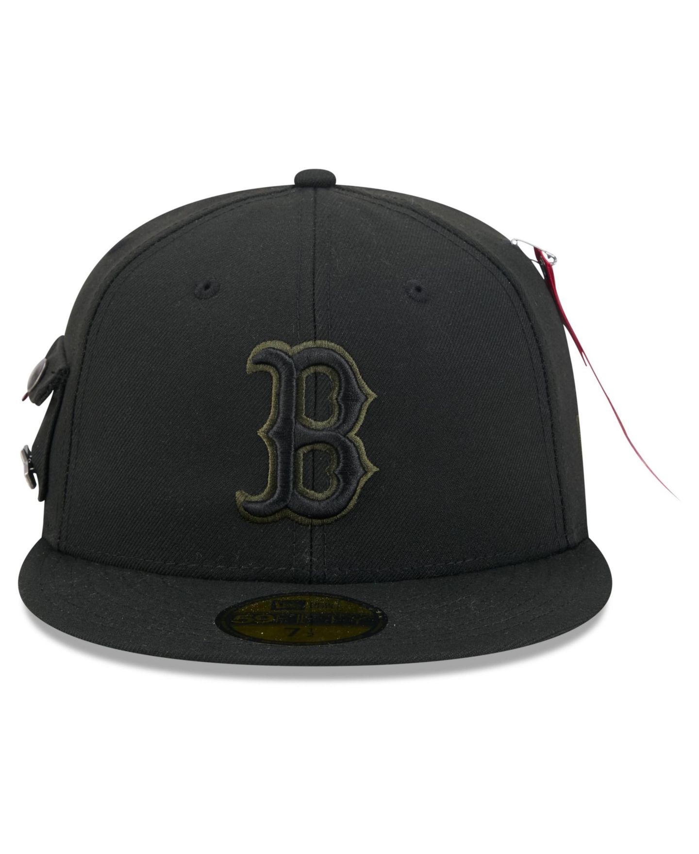 Мужская кепка New Era X Alpha Industries New Era Black Boston Red Sox 59FIFTY Fitted Hat — фото 2
