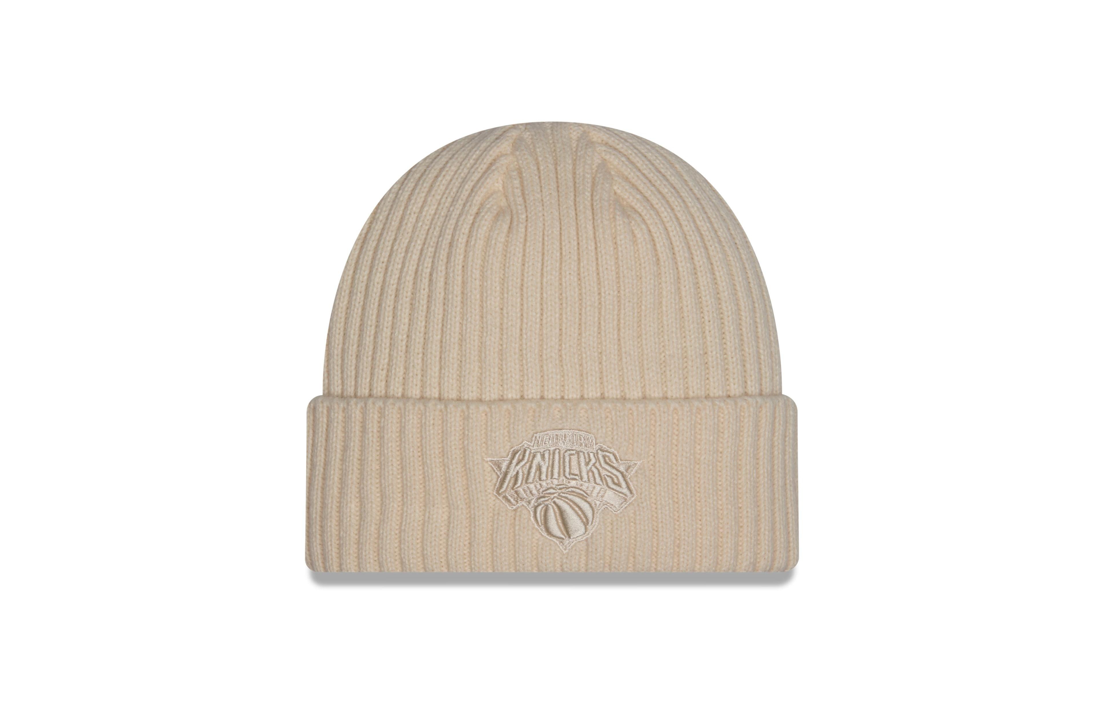 New Era Men's Cream New York Knicks Color Pack Cuffed Knit Hat