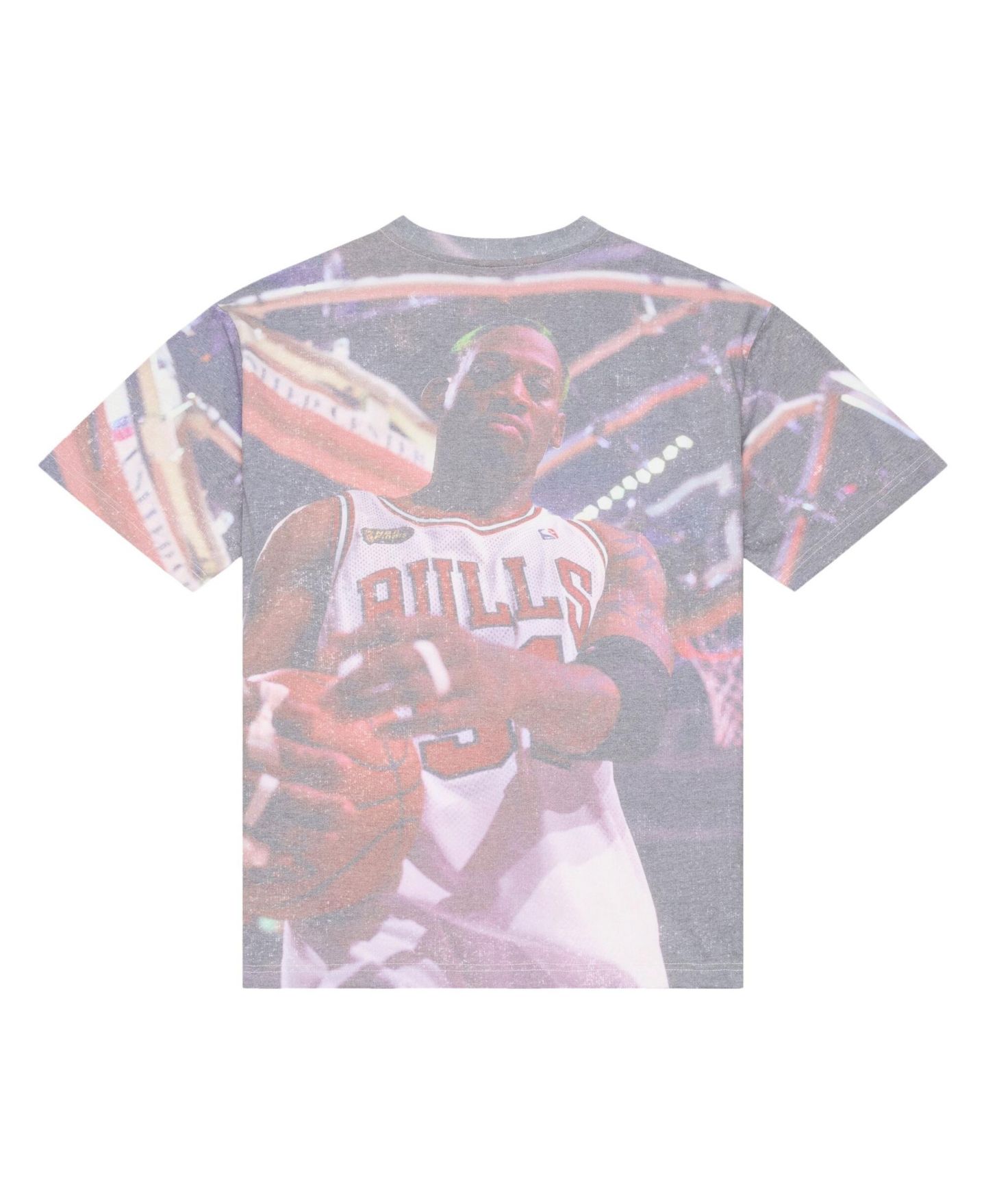 Мужская футболка Mitchell & Ness Dennis Rodman White Chicago Bulls Hardwood Classics Player Sublimated — фото 6