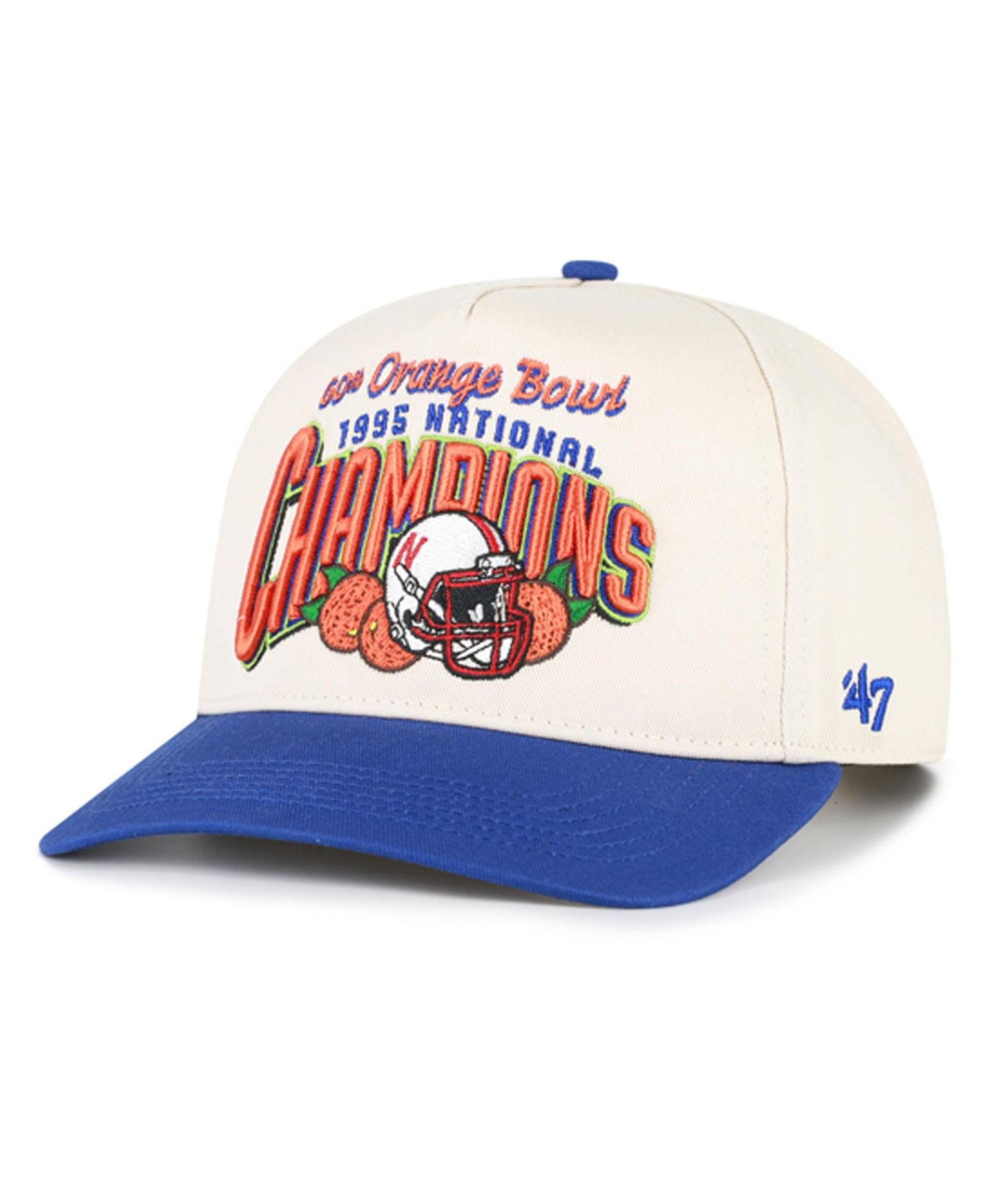Мужская кепка '47 Brand Natural Nebraska Huskers Orange Bowl Champions Scored Hitch Adjustable Hat — фото 2
