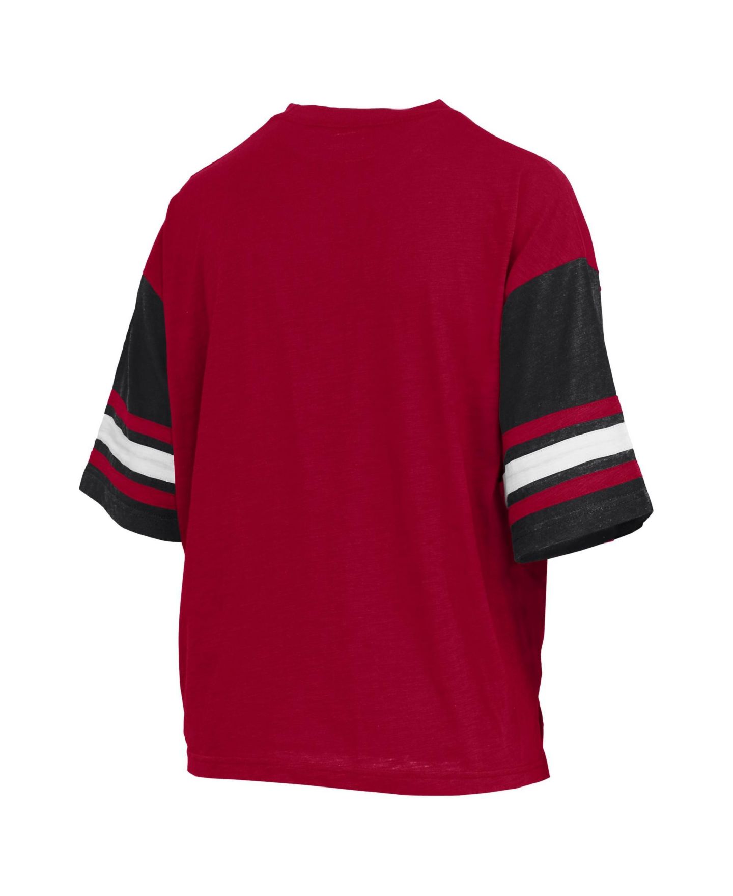 Женская футболка Pressbox Crimson Alabama Crimson Tide Sunday Color block Seal — фото 3