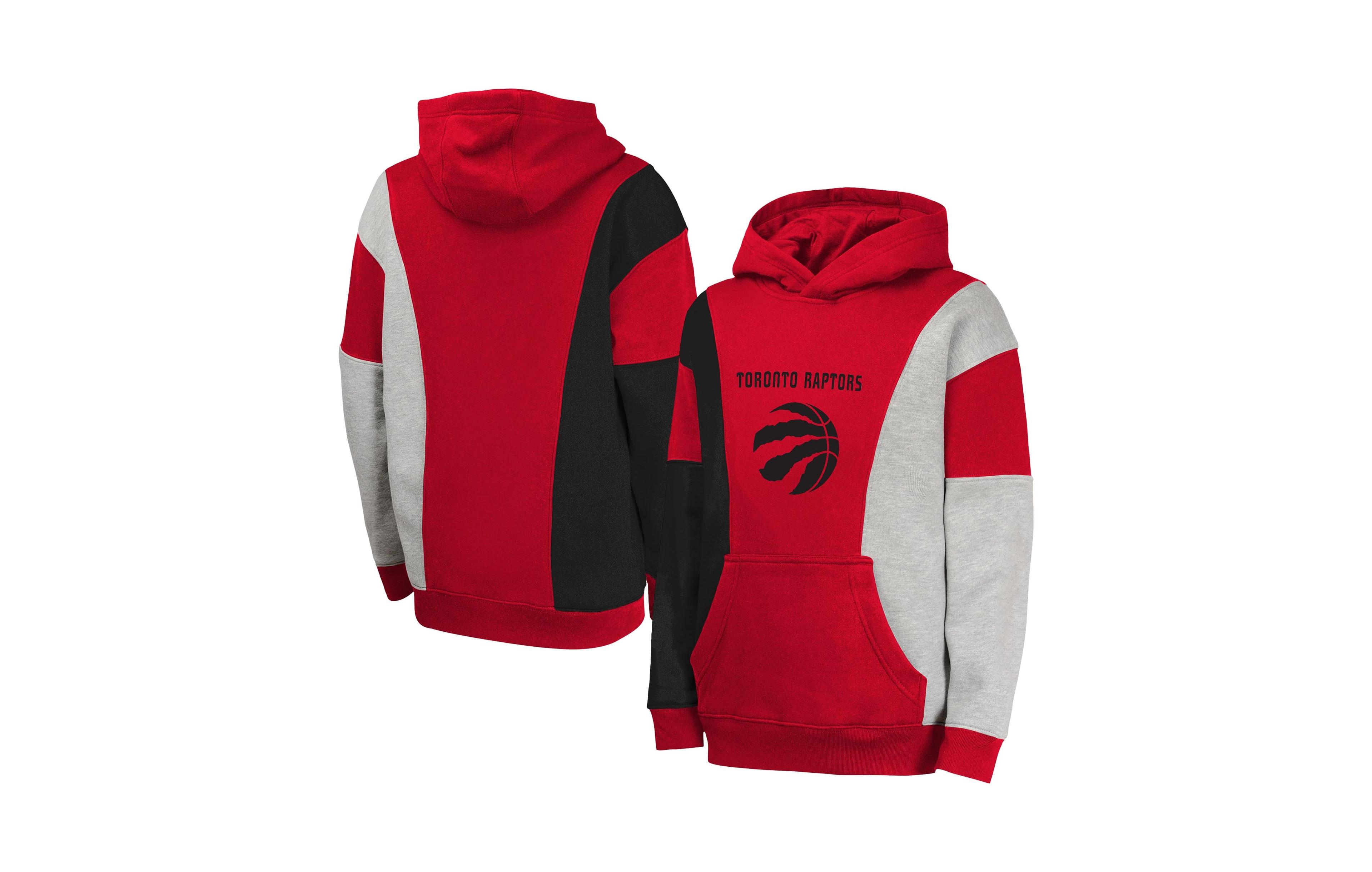Outerstuff Big Boys' and Girls' Red Toronto Raptors Ace the Hole Pullover Hoodie