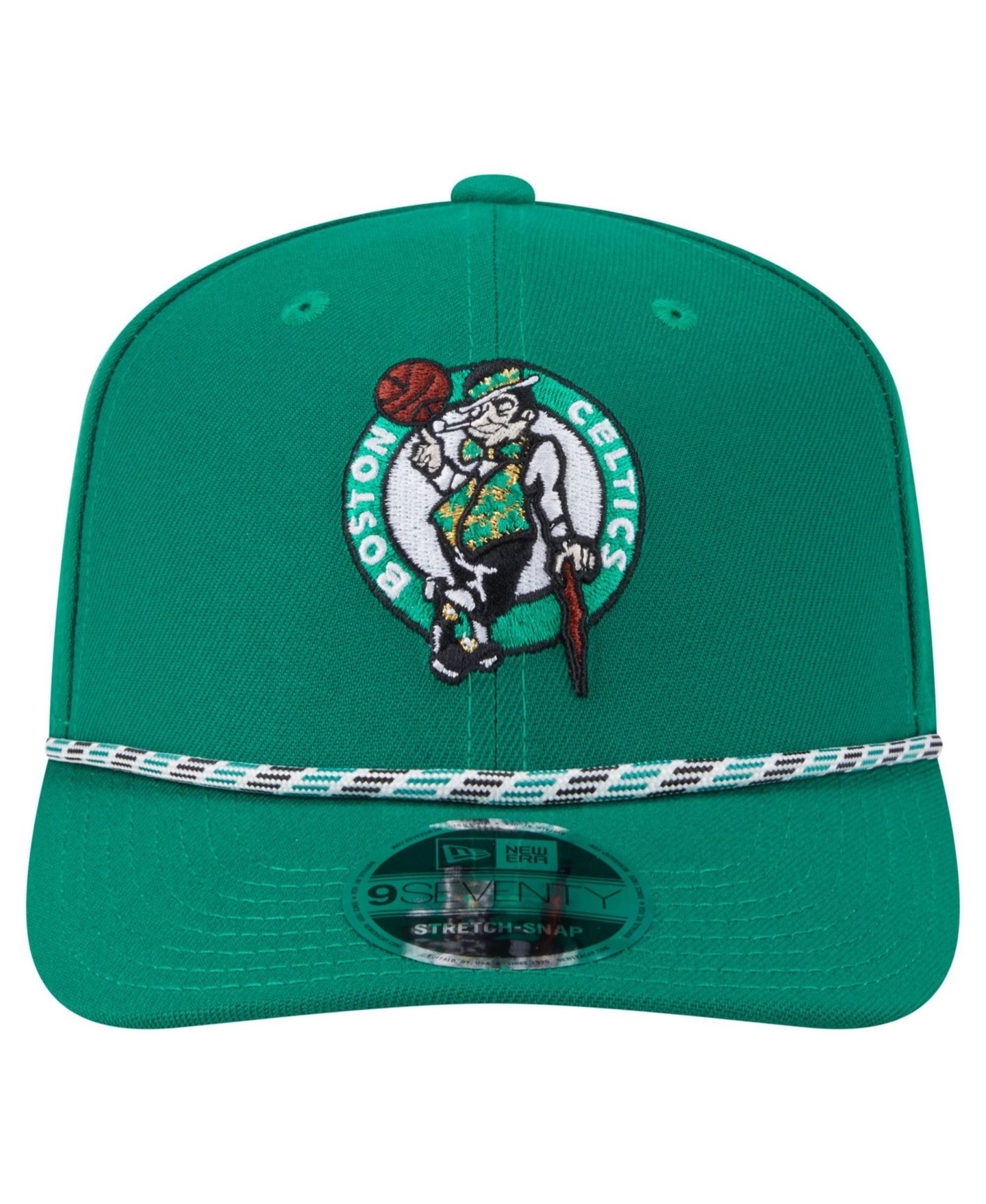 Мужская кепка New Era Kelly Green Boston Celtics Rope 9SEVENTY Adjustable Hat — фото 2