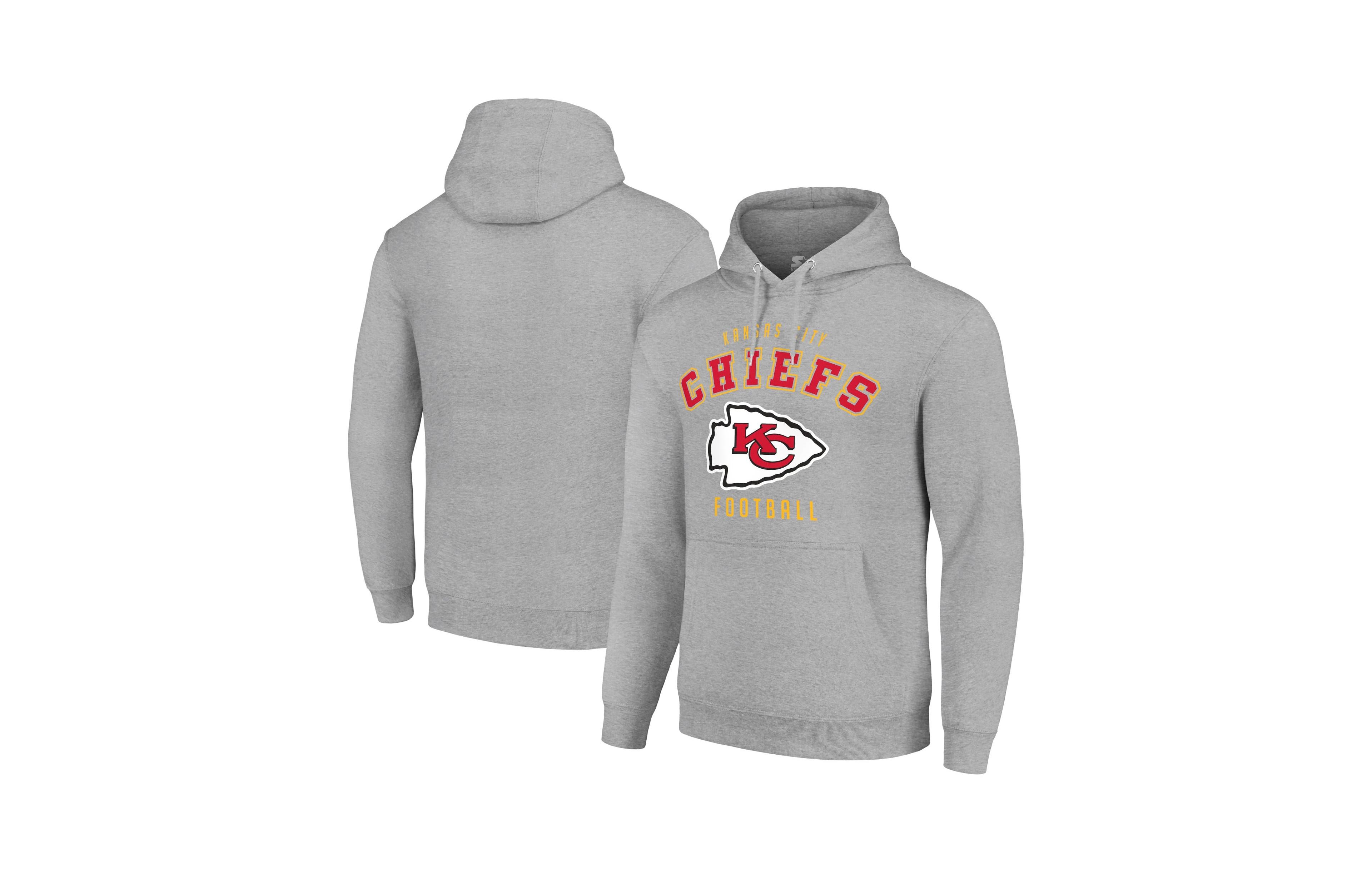 Starter Men's and Women's Heather Gray Kansas City Chiefs Logo Pullover Hoodie