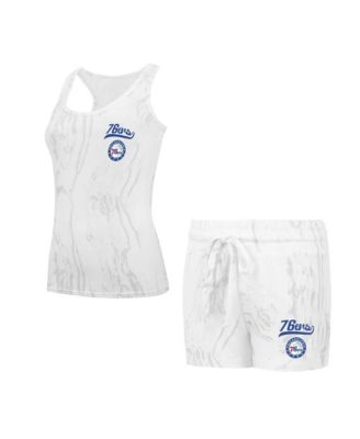 Women's White Philadelphia 76ers Quartz Tank Top Shorts Set