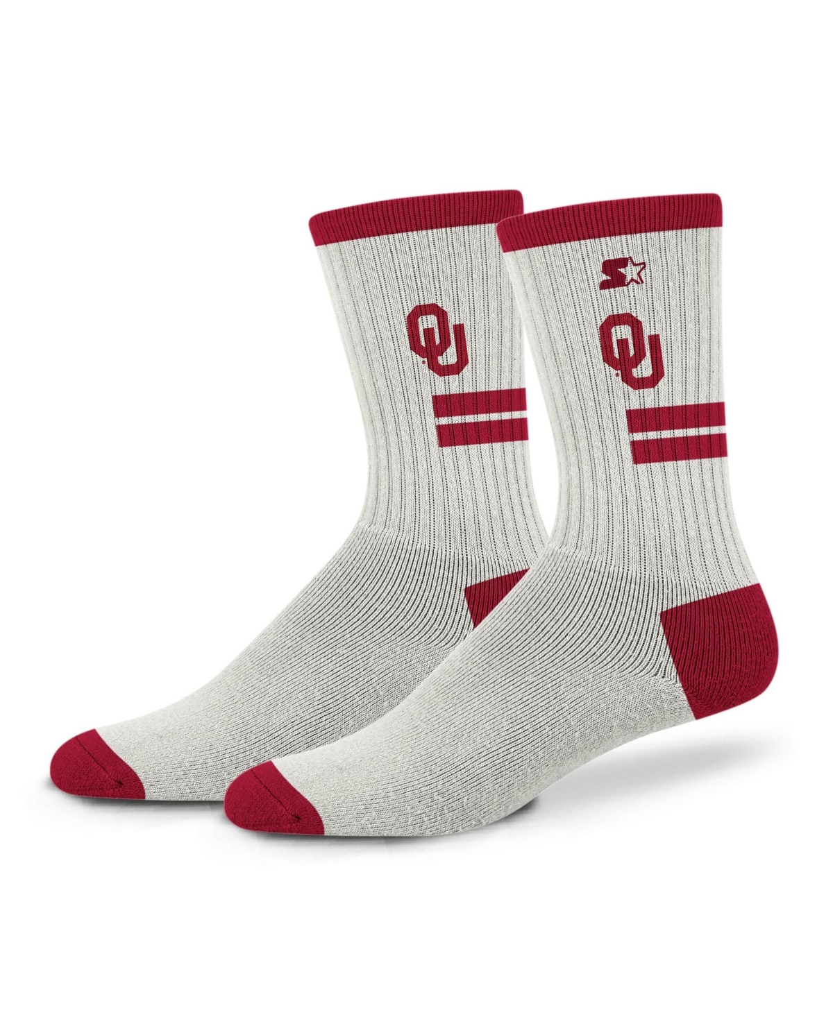 Starter Men's and Women's Cream Oklahoma Sooners Premiere Cushioned Crew Socks - Cream