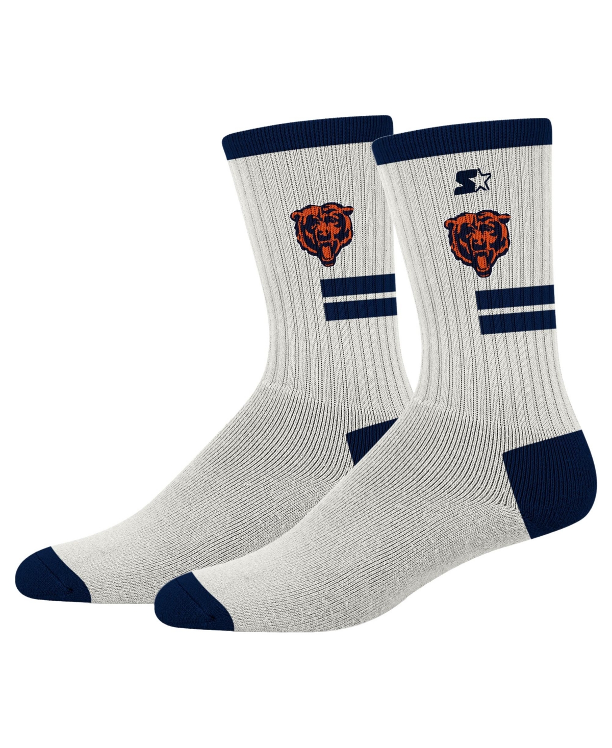 Starter Men's and Women's Cream Chicago Bears Premiere Cushioned Crew Socks - Cream