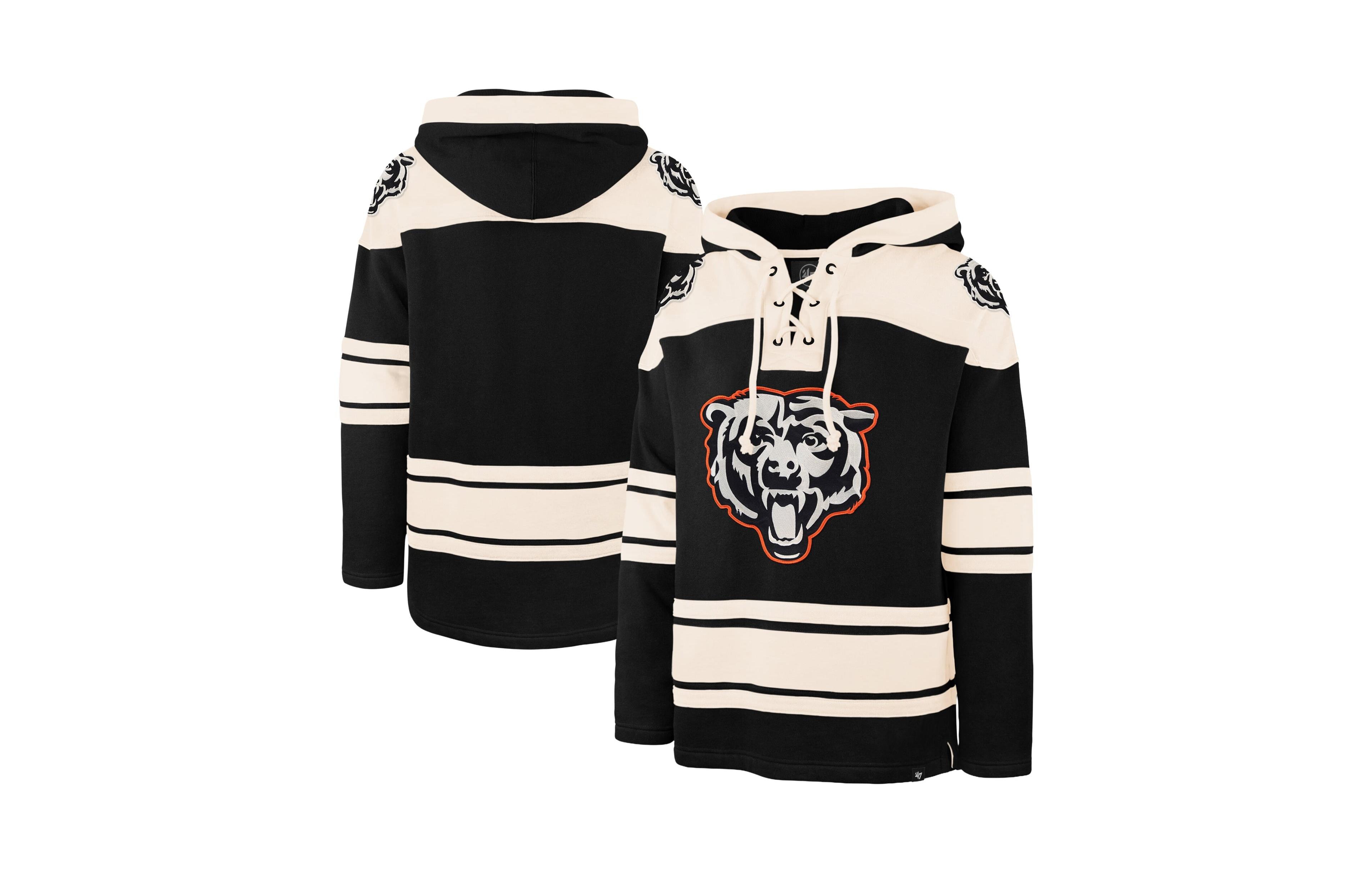 '47 Brand Men's Black Chicago Bears Superior Lacer Hoodie