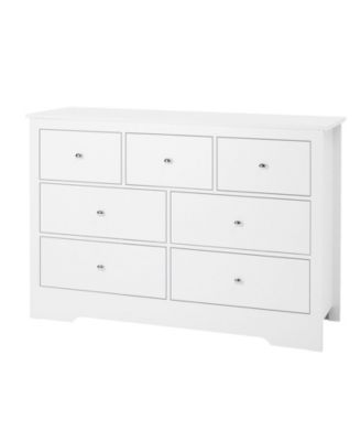 Modern Minimalist 7-Drawer Dresser Chest with Sliding Metal Rails