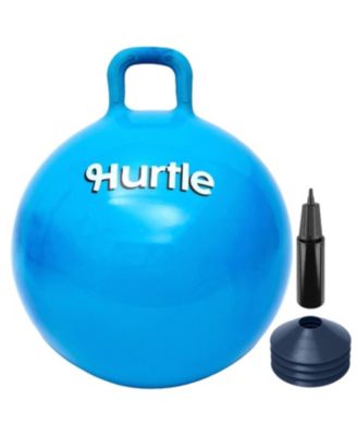 20" Marble Hopper Ball for Kids Ages 3-12 with Handle, Air Pump and Cones