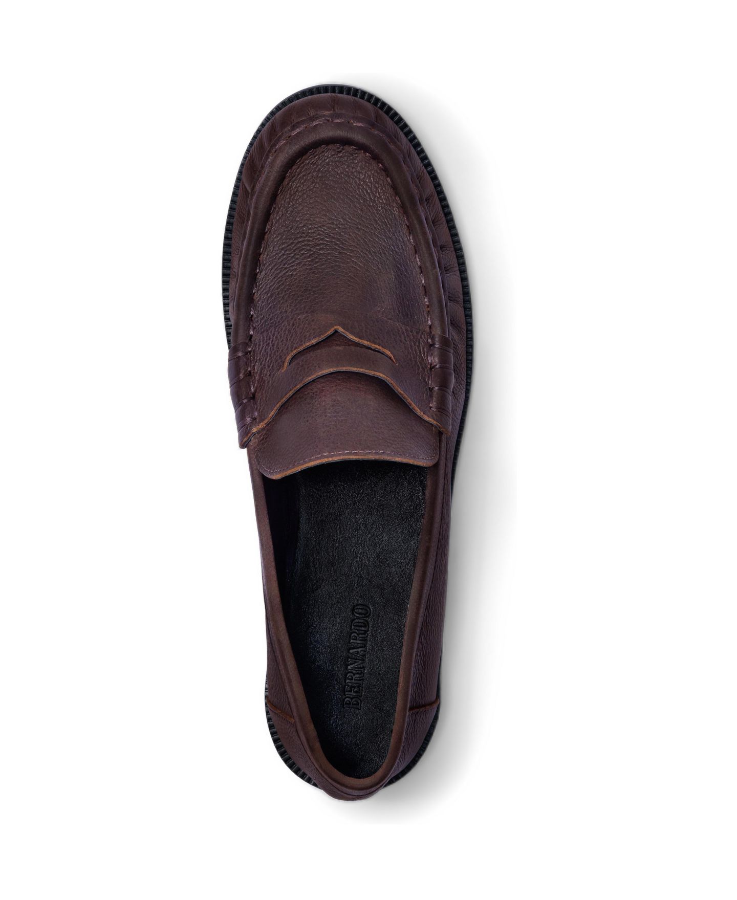 Женские лоферы-пенни Bernardo Footwear Tilda с круглым носом, цвет: Шоколадный — фото 3