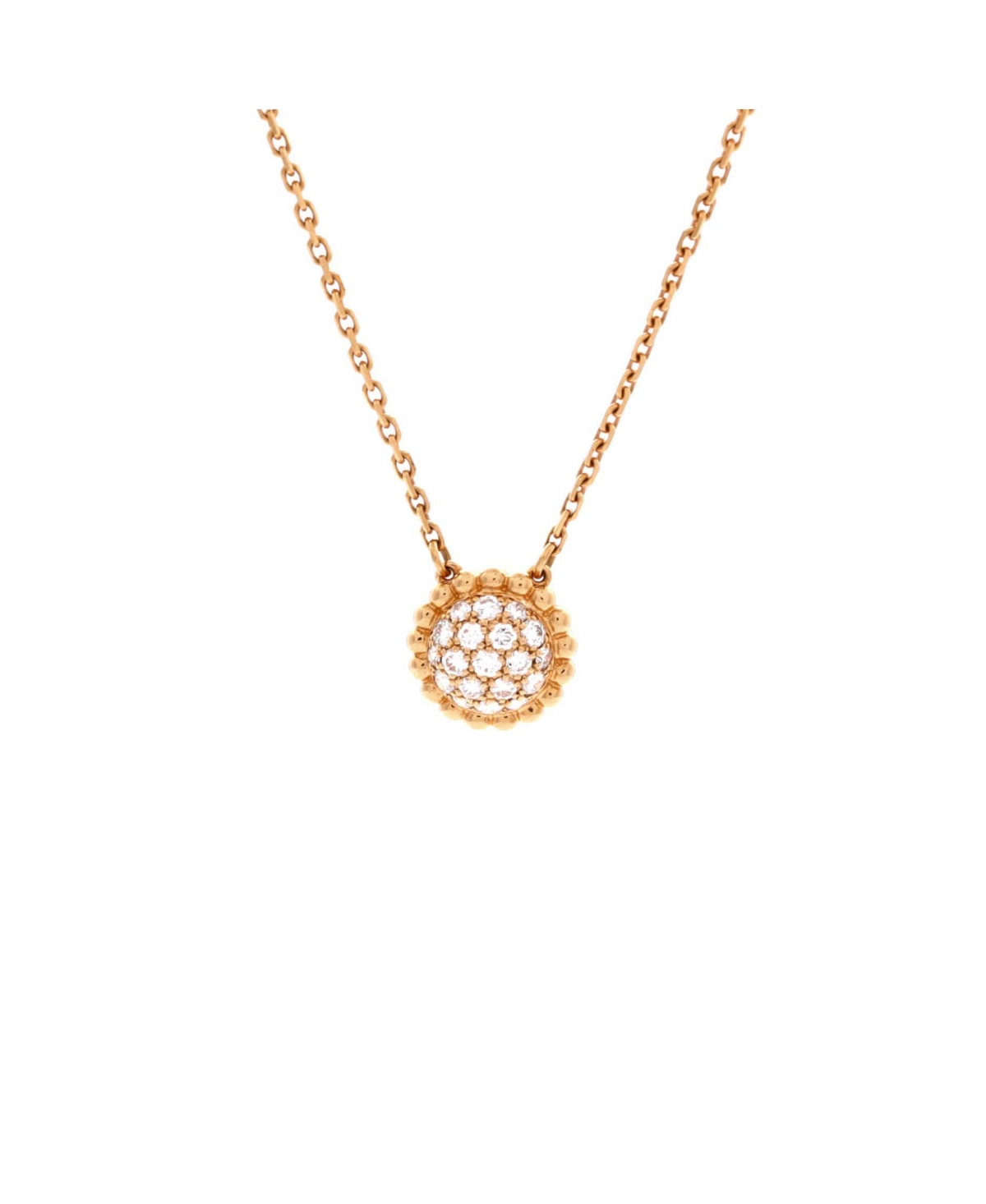 Pre-Owned Van Cleef and Arpels Perlee Round Pendant Necklace - 18k rose gold
