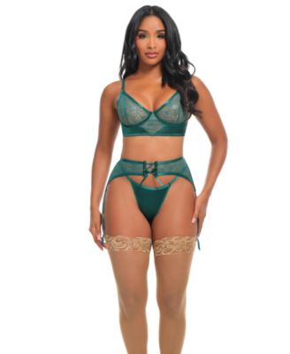 Women's Joyce Lace and Satin 3-Piece Bra Set