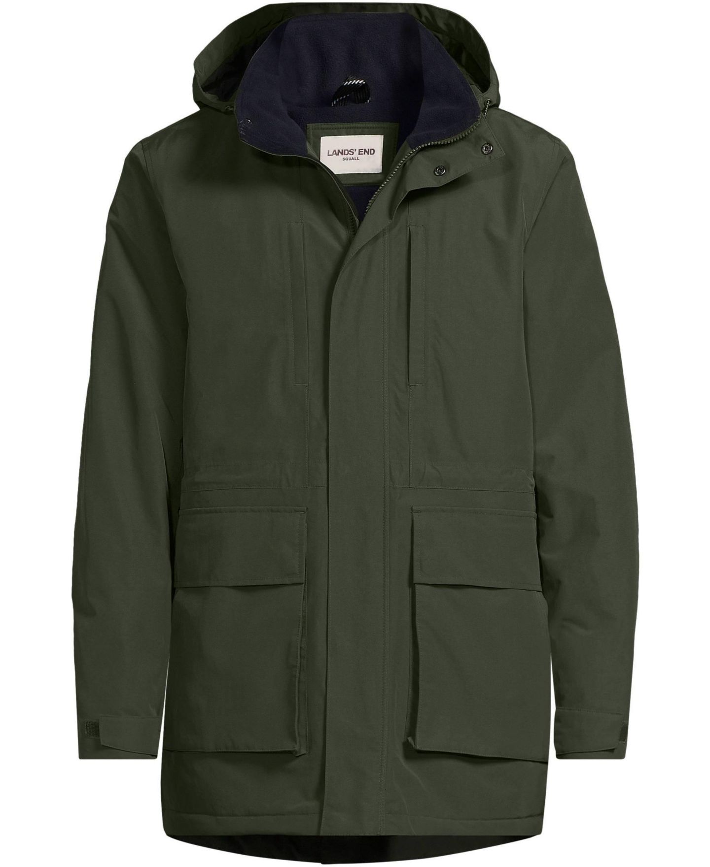 Мужская куртка Lands' End Squall Waterproof Insulated, цвет: Оливковый — фото 4