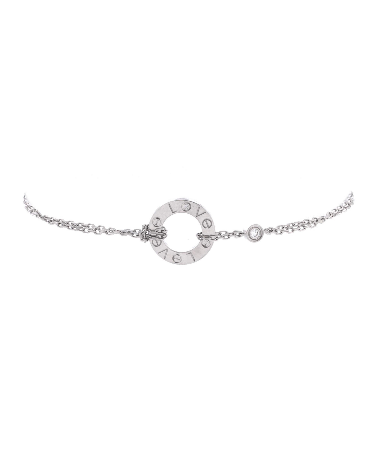 Pre-Owned Cartier Love Diamond Bracelet (0.03 ct.) in 18K White Gold - 18k white gold