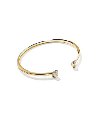 Cubic Zirconia Gold-Tone Mini Elton Luxe Cuff Bracelet