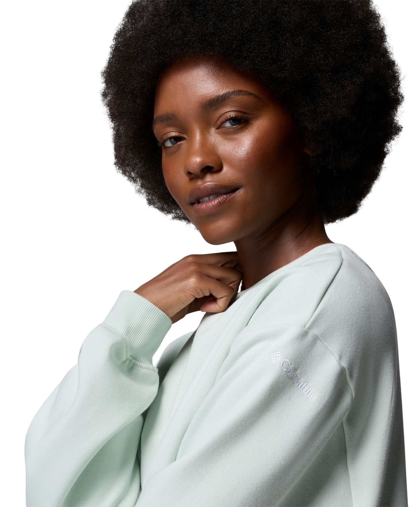 Женский свитшот Columbia Aldermore Crewneck Long-Sleeve Sweatshirt, цвет: Состаренный розовато-лиловый — фото 10