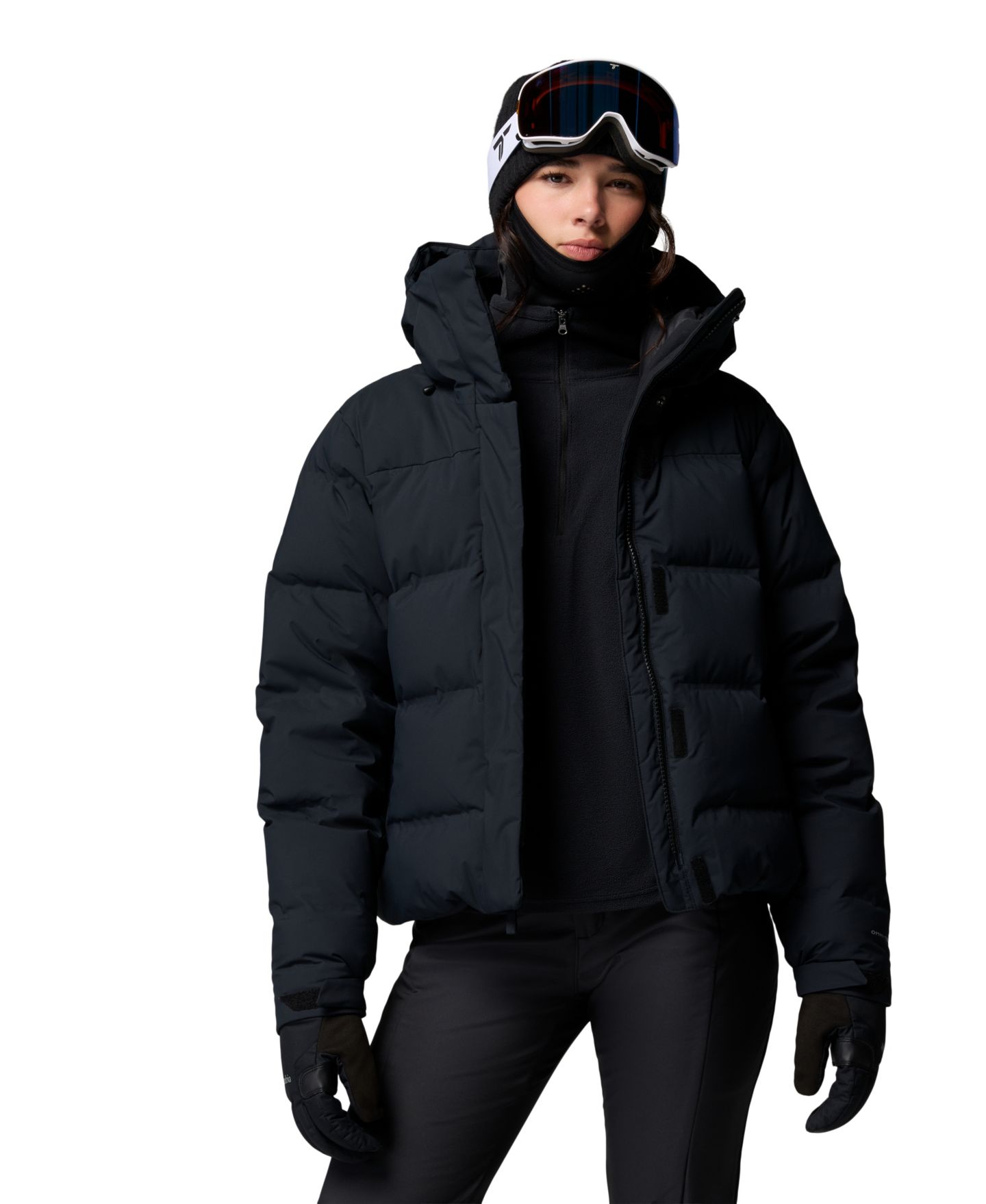 Женская куртка Columbia Roffe Ridge Hooded Down Puffer, цвет: Чёрный — фото 2