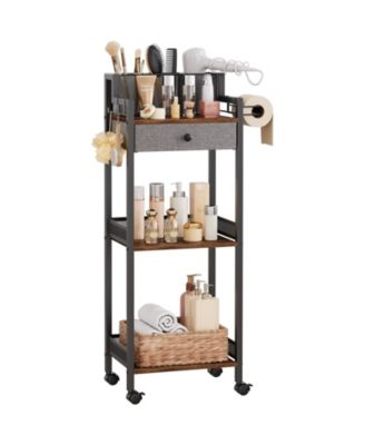 3 Tier Bathroom Hardware Stand Makeup Cart With Drawer