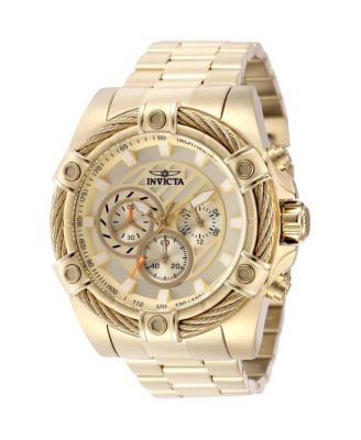 Men's Quartz Chronograph Bolt 49815 Gold-Tone Stainless Steel Watch, 52mm