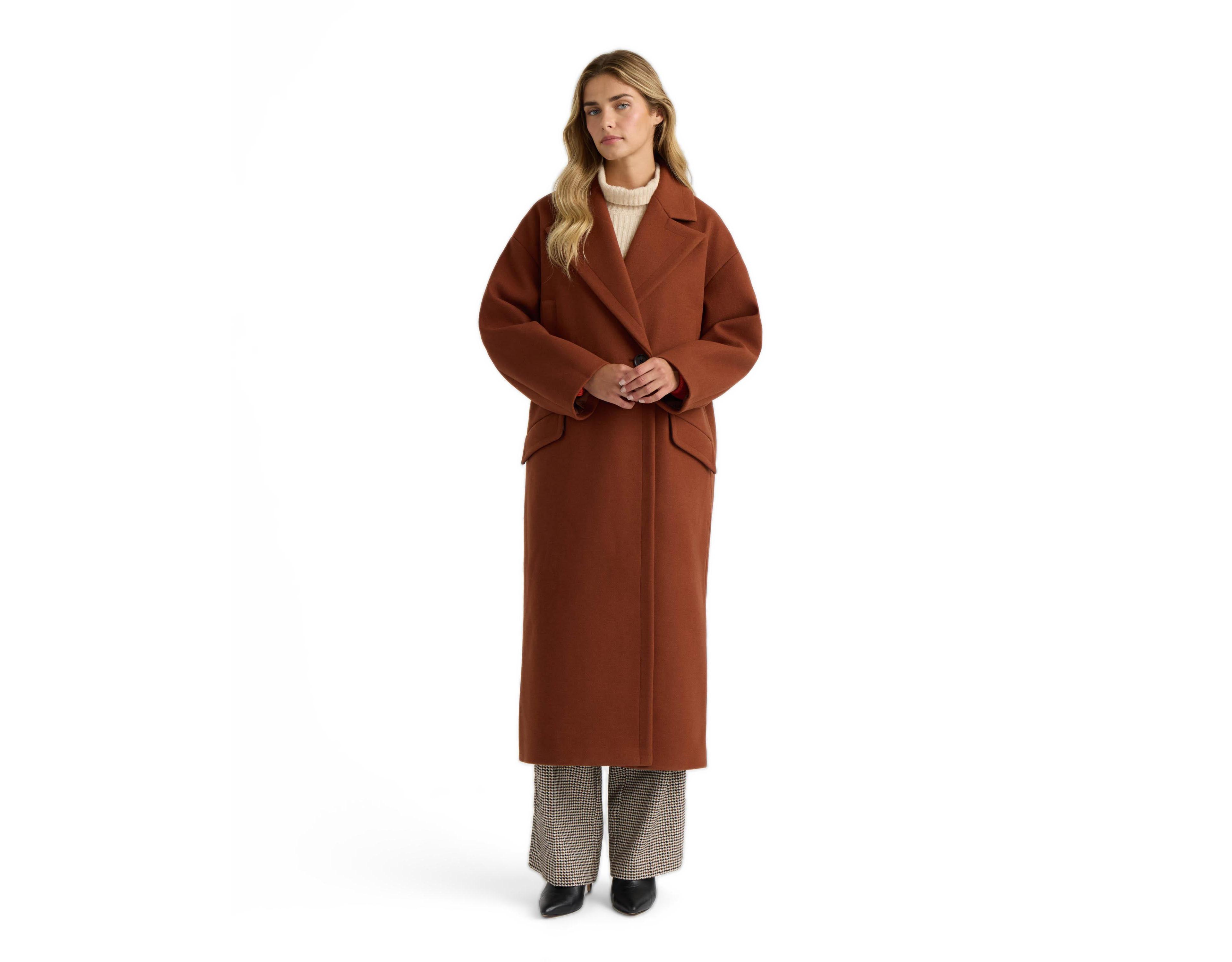 Nvlt Women's Cocoon Double-Breasted Notch Collar Coat