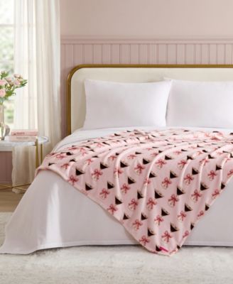 Betsey Martini Printed Plush Throw, 70" X 50"