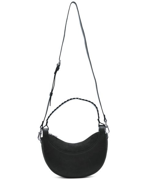 Женская сумка Ecotorie Leif Crescent Adjustable Strap Leather Crossbody, цвет: Чёрный
